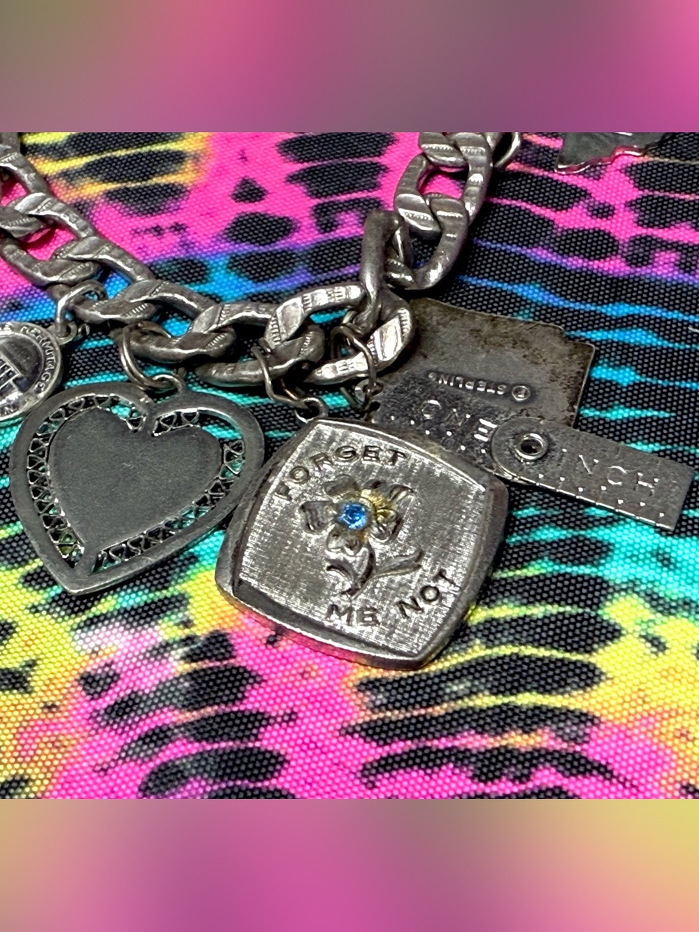 Vintage Sterling Silver 1950s Charm Bracelet